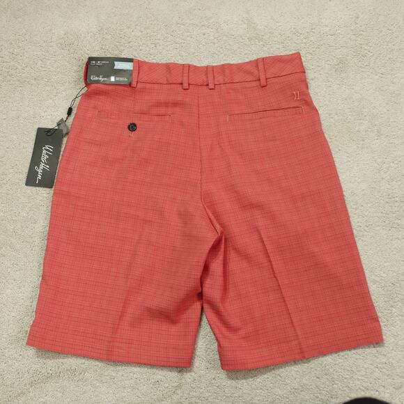 NWT Walter Hagen Mens Perfect 11 Golf Tonal Plaid Shorts Dark Coral Size 32 - Picture 7 of 10